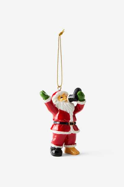 Resin Christmas Ornament, SANTA SHOEY