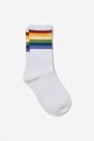 Socks, TUBE WHITE MUTED RAINBOW - alternate image 1