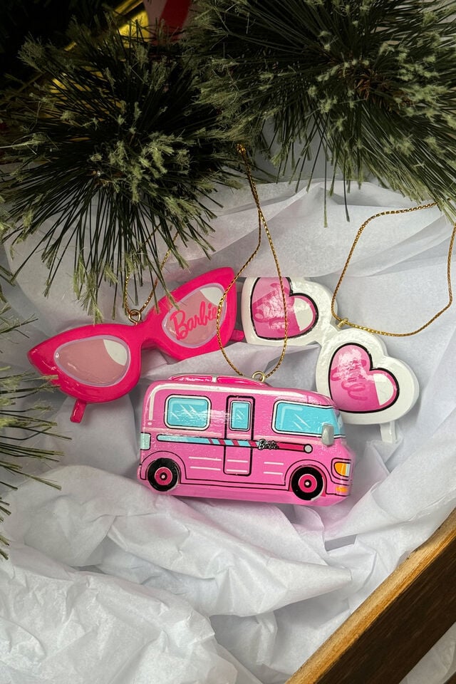 Collab Resin Christmas Ornament, LCN MAT BARBIE CAMPERVAN