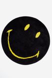 Smiley Floor Rug, LCN SMI SMILEY YELLOW BLACK - alternate image 1
