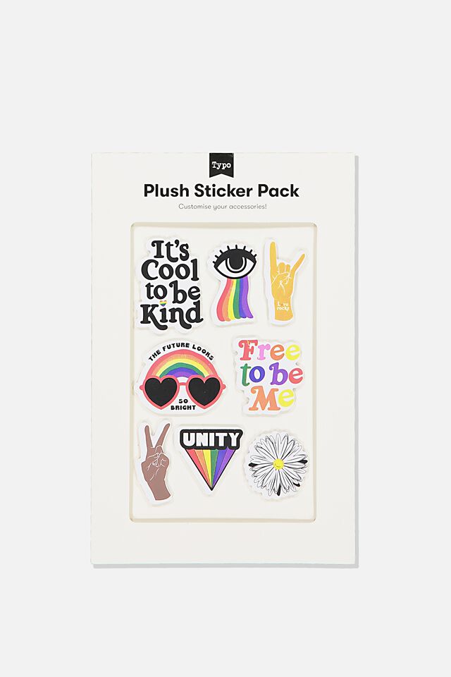 Plush Sticker Pack, COOL TO BE KIND