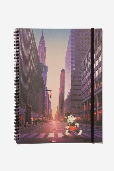 A4 Spinout Notebook Recycled, LCN DIS MICKEY STREET