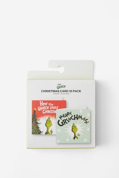 Christmas Card 10 Pack 2024, LCN DRS GRINCH GRINCHMAS