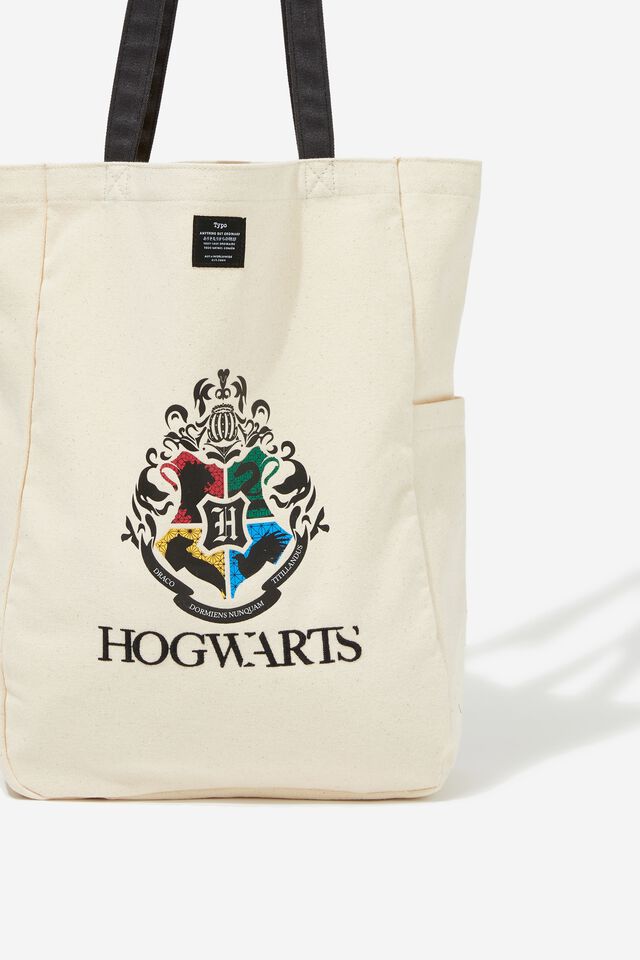 Harry Potter Stitched Up Tote, LCN WB HP HOGWARTS NATURAL