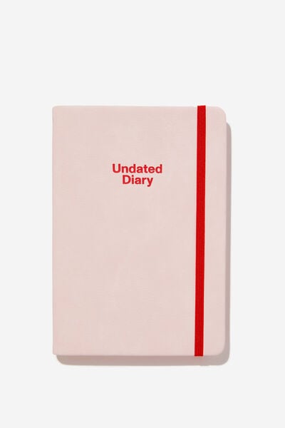 A5 Undated Weekly Buffalo Diary, BALLET BLUSH FRENCH RED