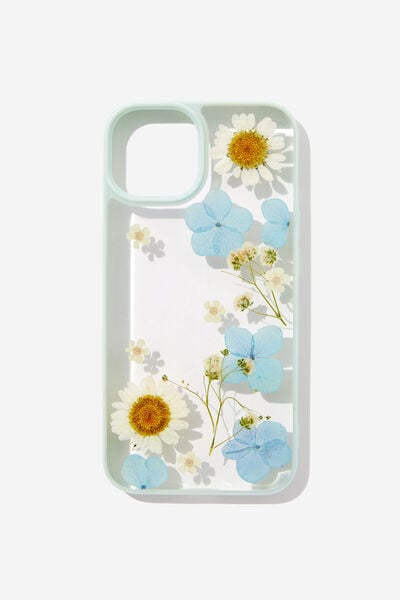 Snap On Protective Phone Case Iphone 13/14, TRAPPED DAISY / ARCTIC BLUE