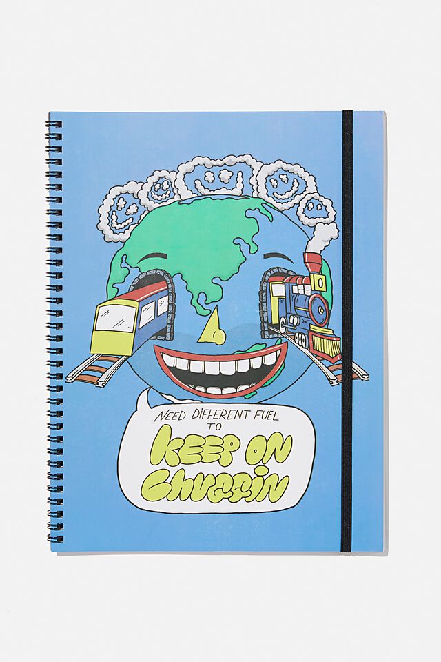 A4 Spinout Notebook, EARTH KEEP ON CHUGGIN