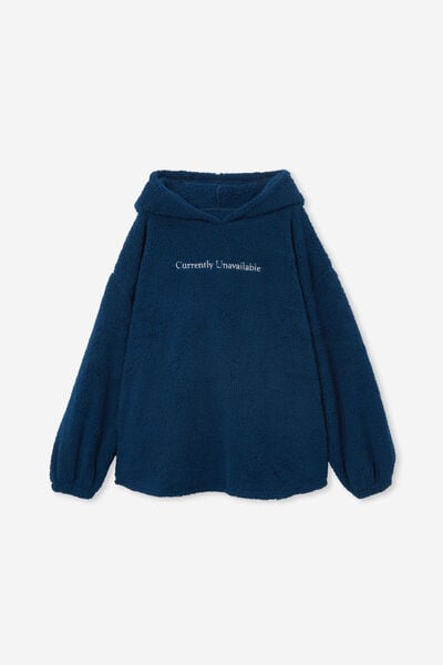 Teddy Slounge Around Oversized Hoodie, CURRENTLY UNAVAILABLE NAVY USA