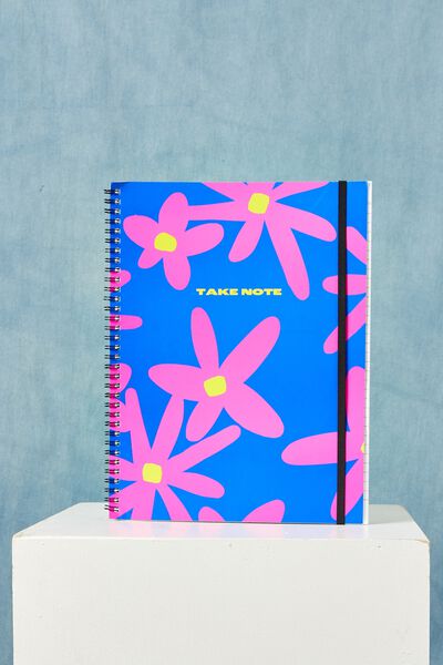A4 Spinout Notebook, PAPER DAISY BLUE