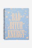 A4 Campus Notebook Recycled, BLUE/PEACH TERAZZO BAD BITCH ENERGY!