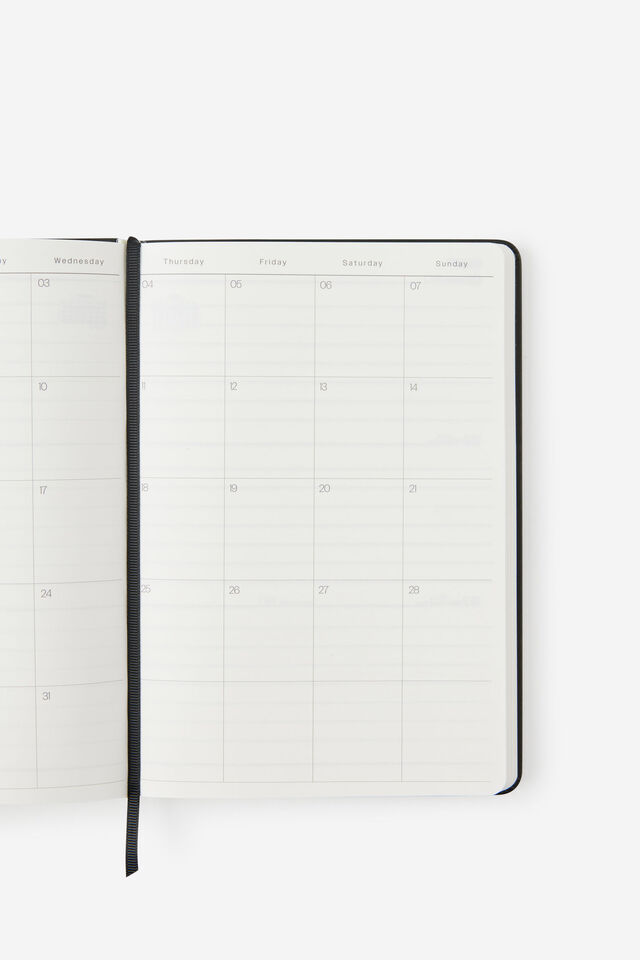 Personalised 2027 A5 Weekly On Schedule Diary, BLACK