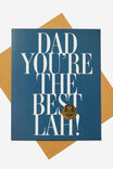 Fathers Day Card 2024, RG ASIA DAD THE BEST LAH GOLD SEAL - alternate image 1