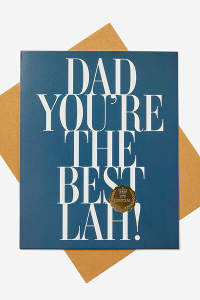 Fathers Day Card 2024, RG ASIA DAD THE BEST LAH GOLD SEAL