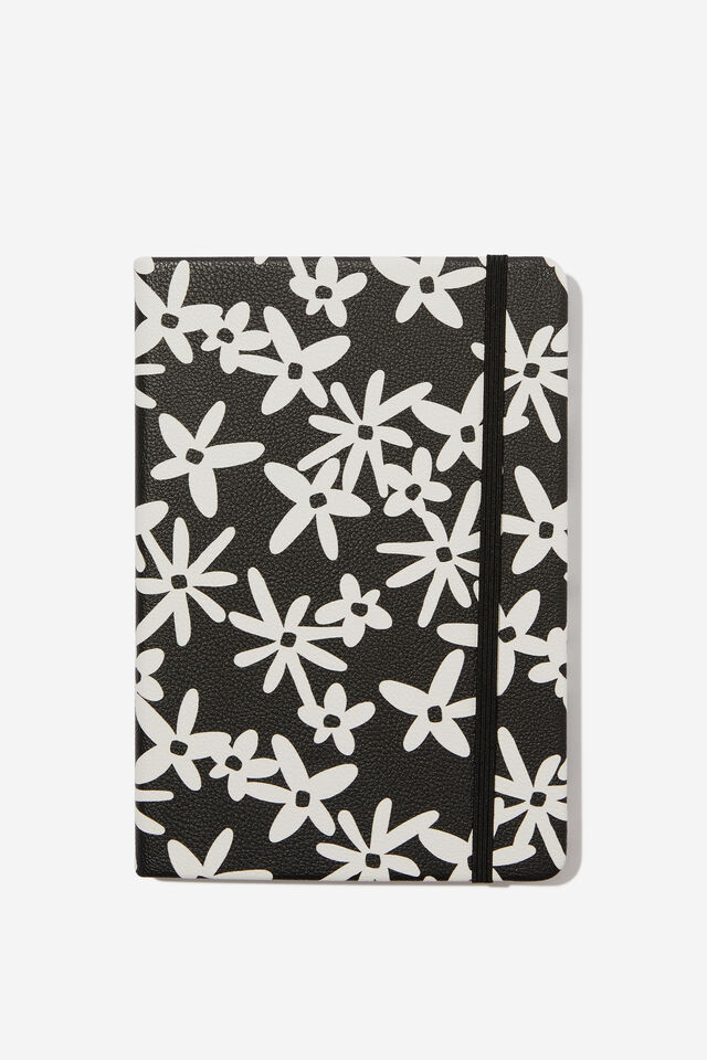 A5 Buffalo Journal Recycled Mix, PAPER DAISY BLACK AND WHITE SMALL