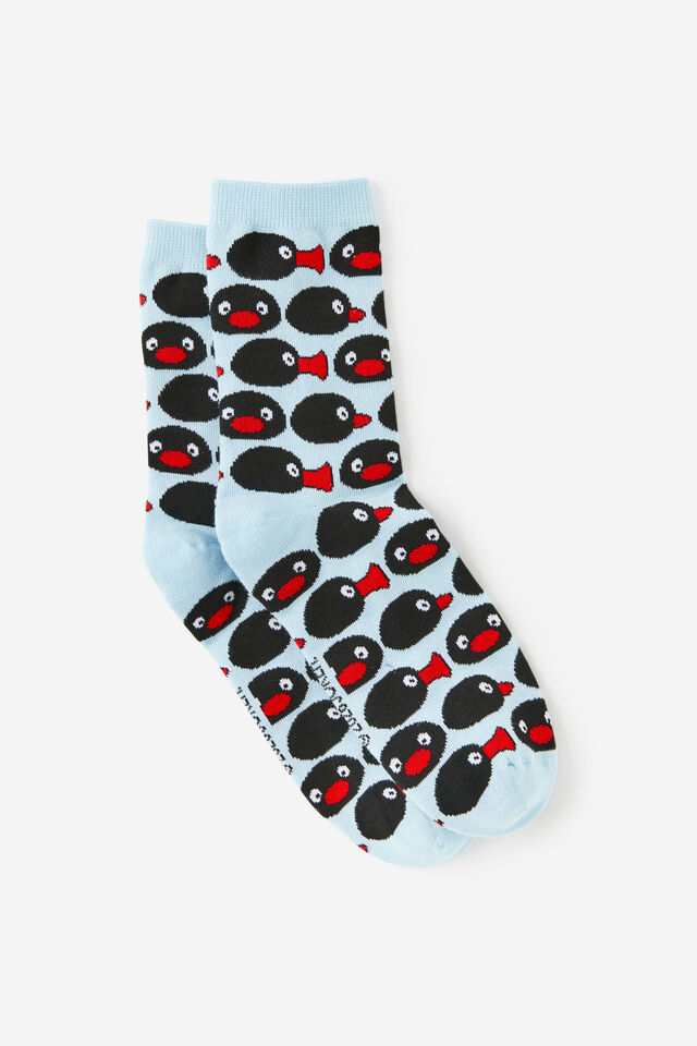 Mid Crew Socks, LCN MAT PINGU YDG