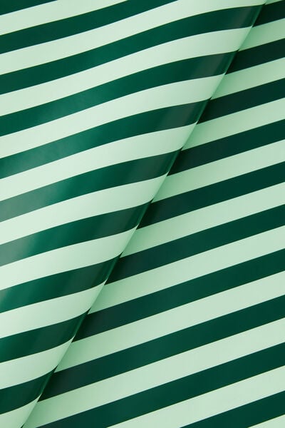 Christmas Wrapping Paper Roll, GREEN DIAGONAL STRIPE