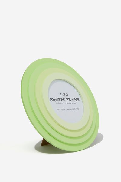 Shaped Photo Frame, ROUND GREEN OMBRE