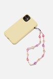 Carried Away Phone Charm Strap, PINK FLOWERS