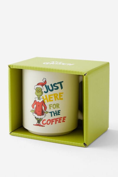 Boxed Daily Mug, LCN DRS GRINCH HERE FOR THE COFFEE