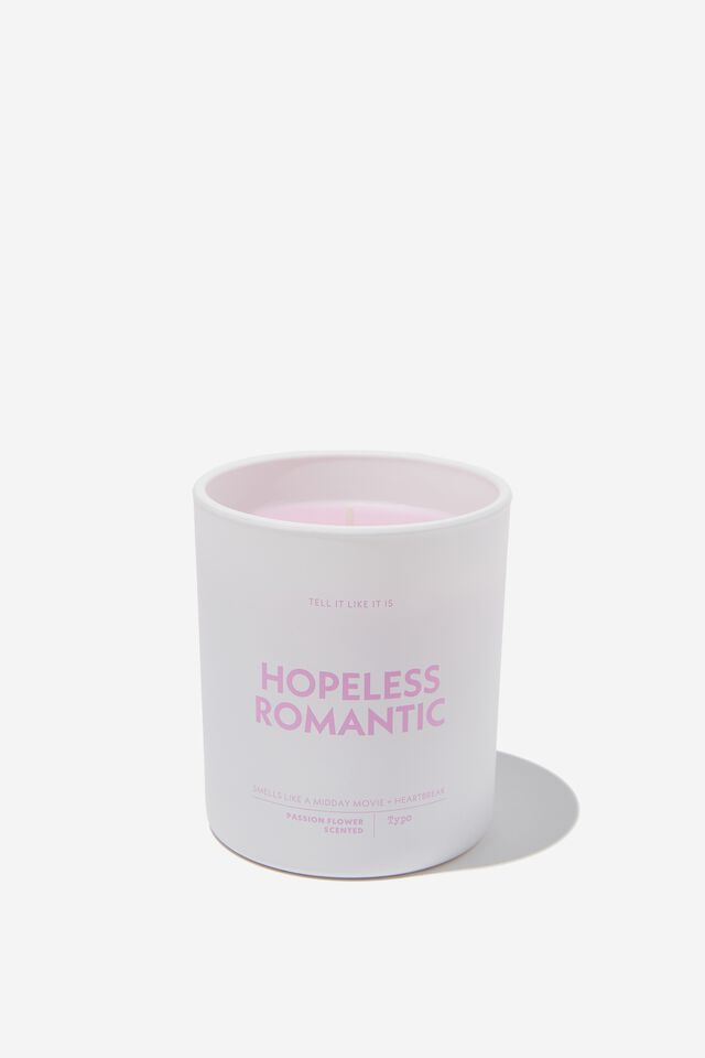 Tell It Like It Is Candle, PALE LAVENDER HOPELESS ROMANTIC