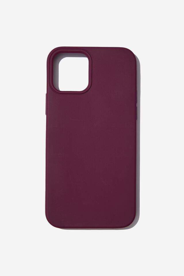 Recycled Phone Case Iphone 12, 12 Pro, RED AUBERGINE