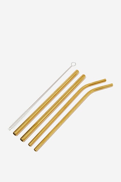 Reusable Straw Pack, GOLD