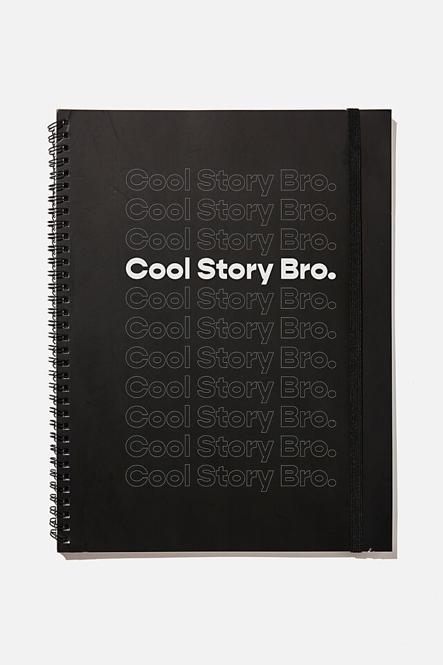 A4 Spinout Notebook Recycled, RG NZ COOL STORY BRO