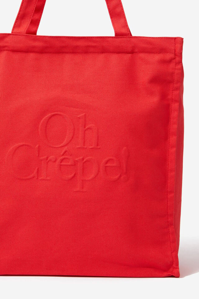 Out And About Tote Bag, OH CREPE / FRENCH RED