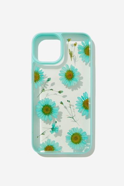 Snap On Protective Phone Case Iphone 13/14, TRAPPED BLUE DAISY / BLUE