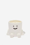 Midi Shaped Candle, WHITE SPECKLE - alternate image 1