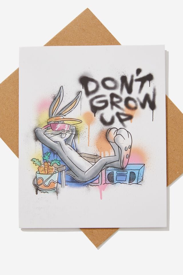 Looney Tunes Funny Birthday Card, LCN WB LT DONT GROW UP