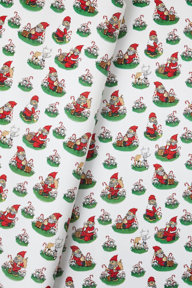 Christmas Wrapping Paper Roll, NAUGHTY GNOME