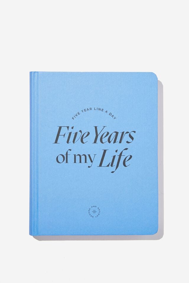 A5 5 Year Line A Day Journal, BLUE FIVE YEARS