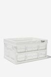 Small Foldable Storage Crate, WHITE