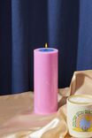 Stand Out Pillar Candle, POP PINK & SKYSCRAPER BLUE - alternate image 1