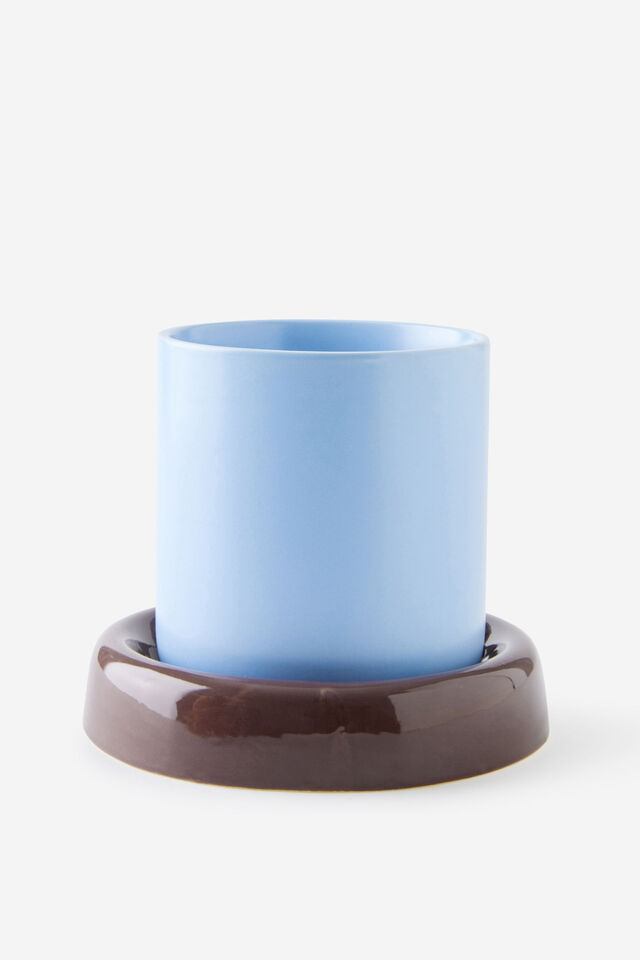 Bulbous Planters, ESPRESSO / BLUE SKIES