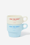Collab Stacked Mugs, LCN WB FRI HOW YOU DOIN ? - alternate image 2