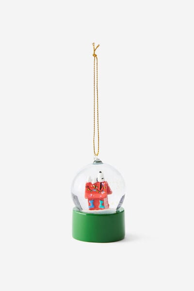 Collab Snowglobe Christmas Ornament, LCN PEA SNOOPY HOUSE CHRISTMAS