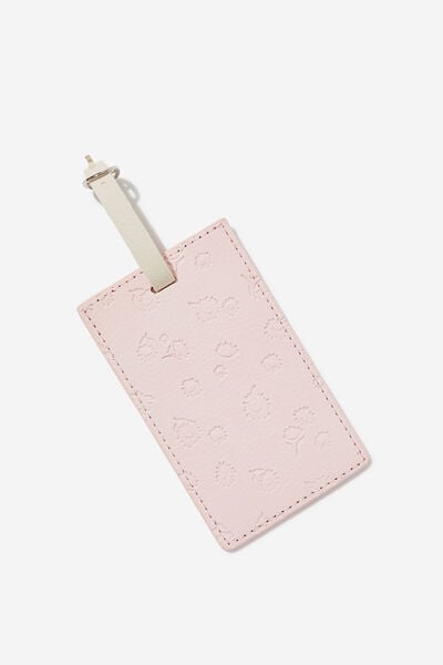 Off The Grid Luggage Tag, DAISY DITSY/ BALLET BLUSH DEBOSS