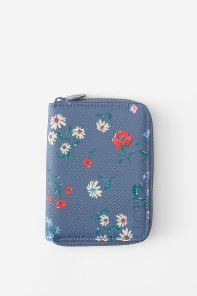 Traveller Passport Holder, WILDFLOWER STORM BLUE