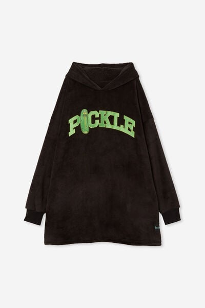 Collab Oversized Hoodie, LCN WB RICK AND MORTY PICKLE RICK USA