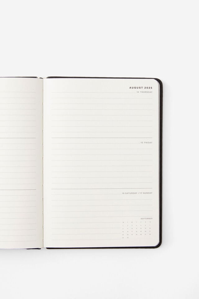 2025 A5 Weekly Buffalo Diary, BLACK