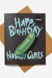 Rick & Morty Funny Birthday Card, LCN WB RM NOBODY CARES BOBBLE - alternate image 1