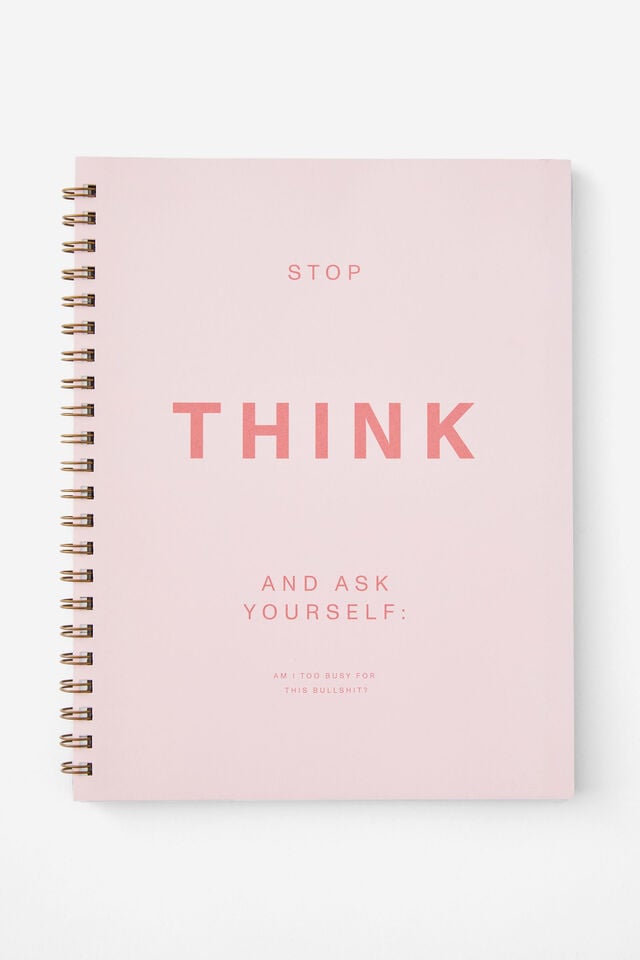 A4 Campus Notebook, THINK BULLSH*T BLUSH!