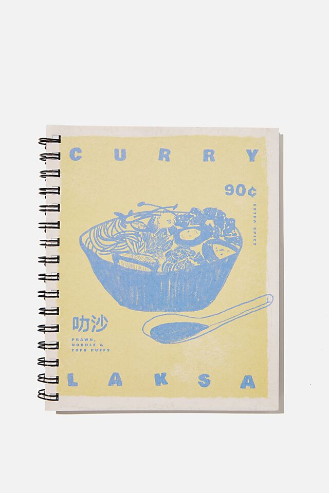 A5 Campus Notebook Recycled, RG ASIA LAKSA ILLUSTRATION