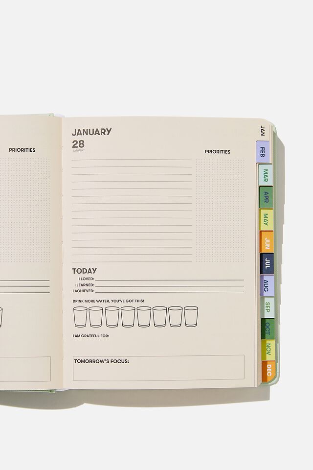 2023 Small Daily Wellness Diary, HAPPINESS SUN