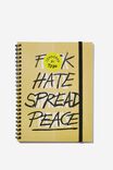A5 Spinout Notebook, F HATE SPEAD PEACE!! - alternate image 1