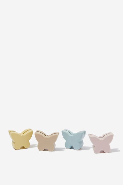 Ceramic Card Holder 4 Pack, BUTTERFLY