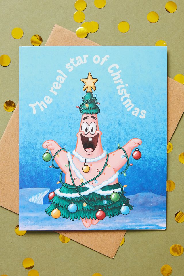SpongeBob Christmas Card 2022, LCN HAV SPONGEBOB PATRICK STAR