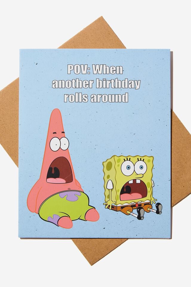 Funny Birthday Card, LCN HAV SPONGEBOB AND PATRICK POV